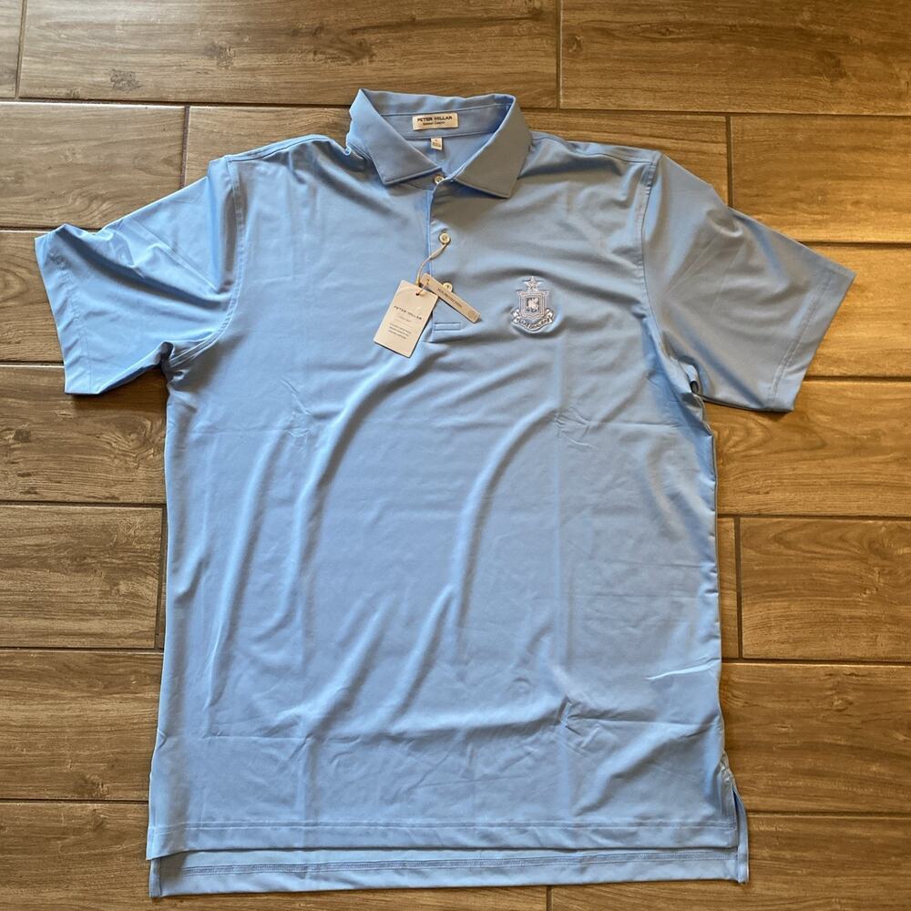 Peter Millar Summer Comfort Polo Shirt Mens Large “Texas Cavaliers”